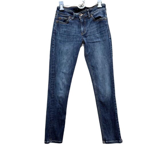 DL1961 Jeans Mid Rise Skinny Ankle Angel Blue Wash Denim Y2K Womens sz 25 - Picture 1 of 10